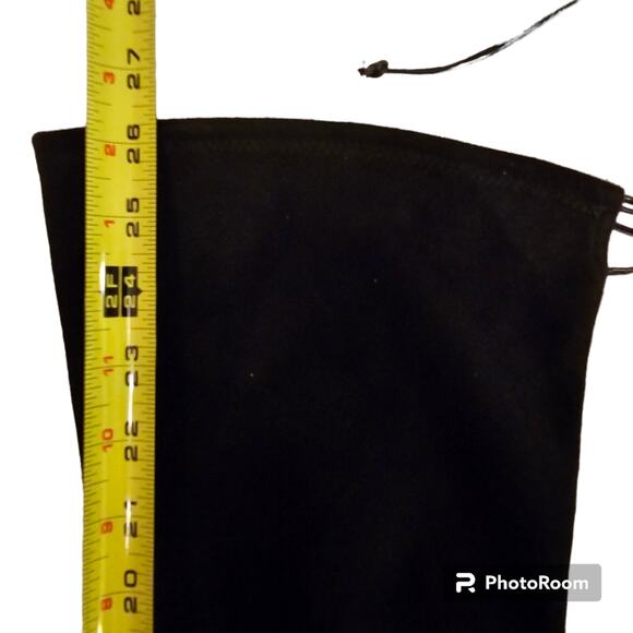Charlotte Russe Thigh High Over the Knee Black Suede Boots Women's Size 7 - Picture 16 of 16